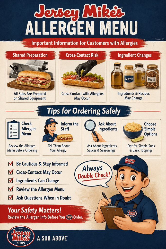 Jersey Mike's Allergen Menu